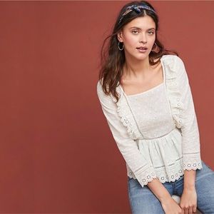 Anthropologie eyelet top